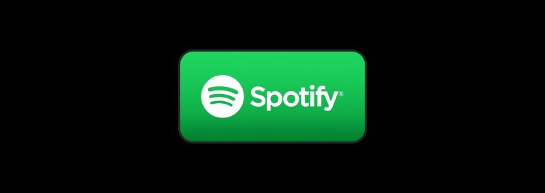 Il y a un bloc avec le logo Spotify.