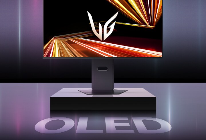 Image frontale du moniteur gaming UltraGear™ OLED 32GX850A.