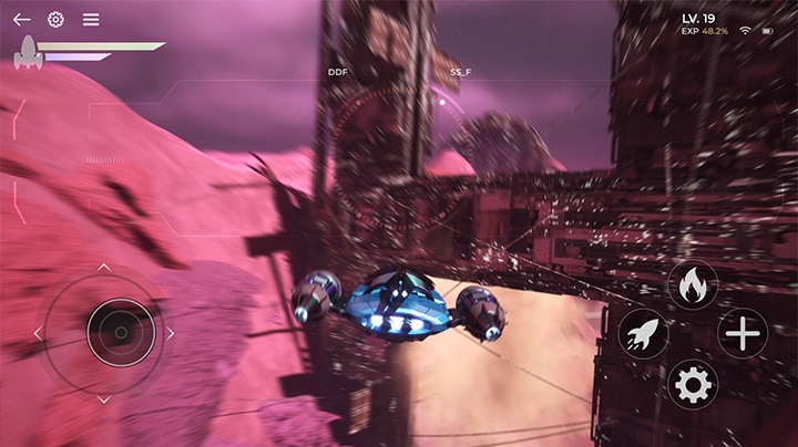 Cette animation montre la Cartographie dynamique des tons ajustant la luminosité et le contraste d’un jeu.