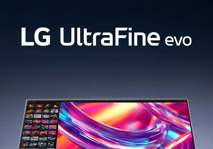Image du produit LG UltraFine™ evo 32U990A avec son logo et les logos des récompenses en dessous