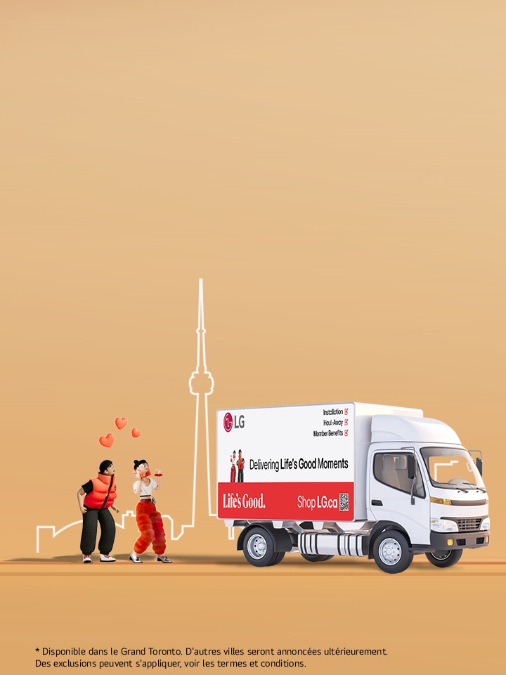 Optez pour la livraison premium dans la région du Grand Toronto et profitez d'une installation sans soucis.