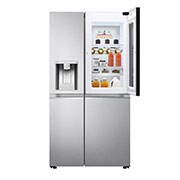 LG Side-by-Side mit InstaView Door-in-Door® | Craft Ice Kugeln | Eis-, Crushed Ice- und Wasserspender | 635 Liter Kapazität | Energieeffizienzklasse E | Festwasseranschluss | Brushed Steel | GSXV90BSDE, GSXV90BSDE