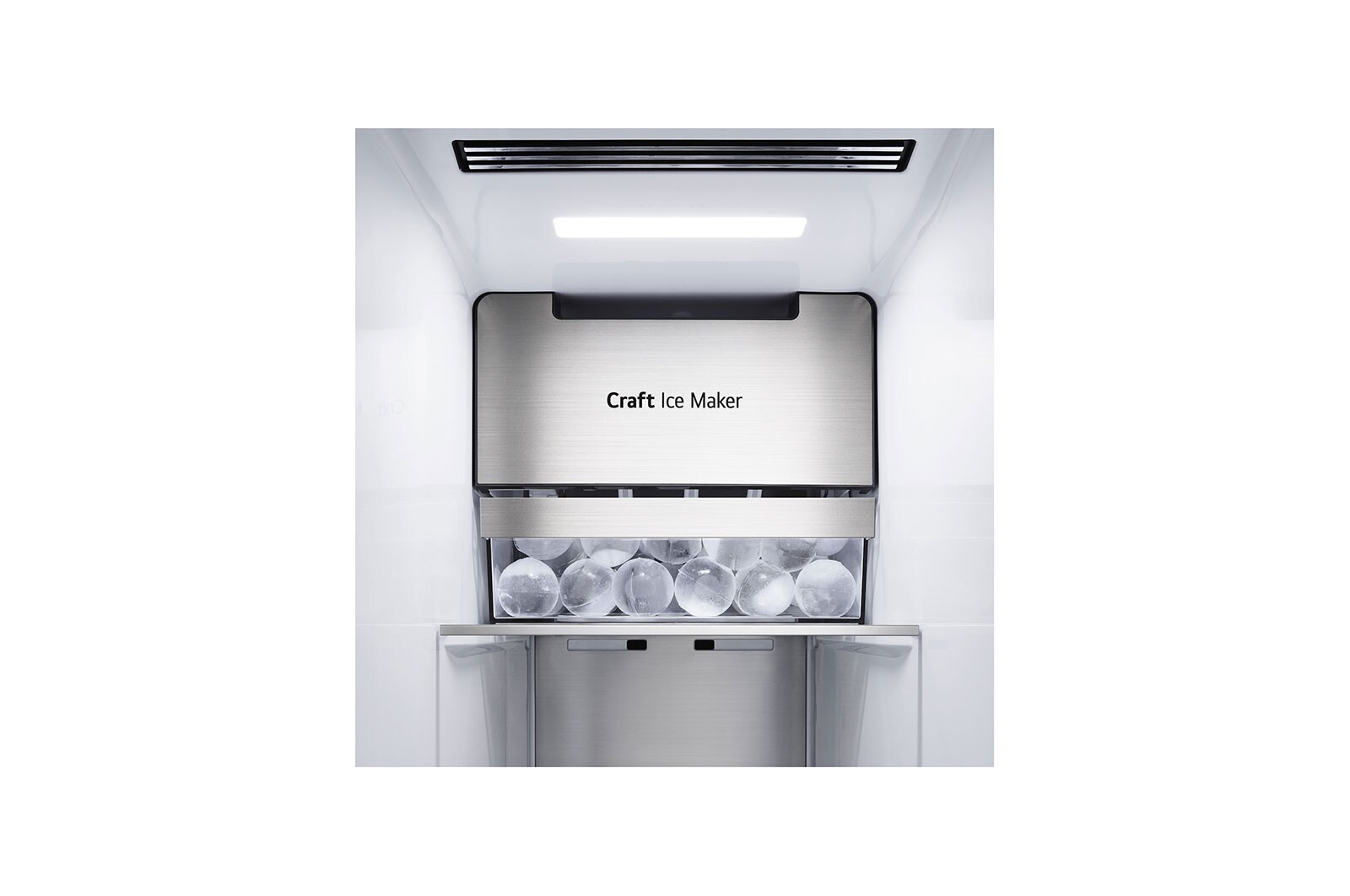 LG Side-by-Side mit InstaView Door-in-Door® | Craft Ice Kugeln | Eis-, Crushed Ice- und Wasserspender | 635 Liter Kapazität | Energieeffizienzklasse E | Festwasseranschluss | Brushed Steel | GSXV90BSDE, GSXV90BSDE