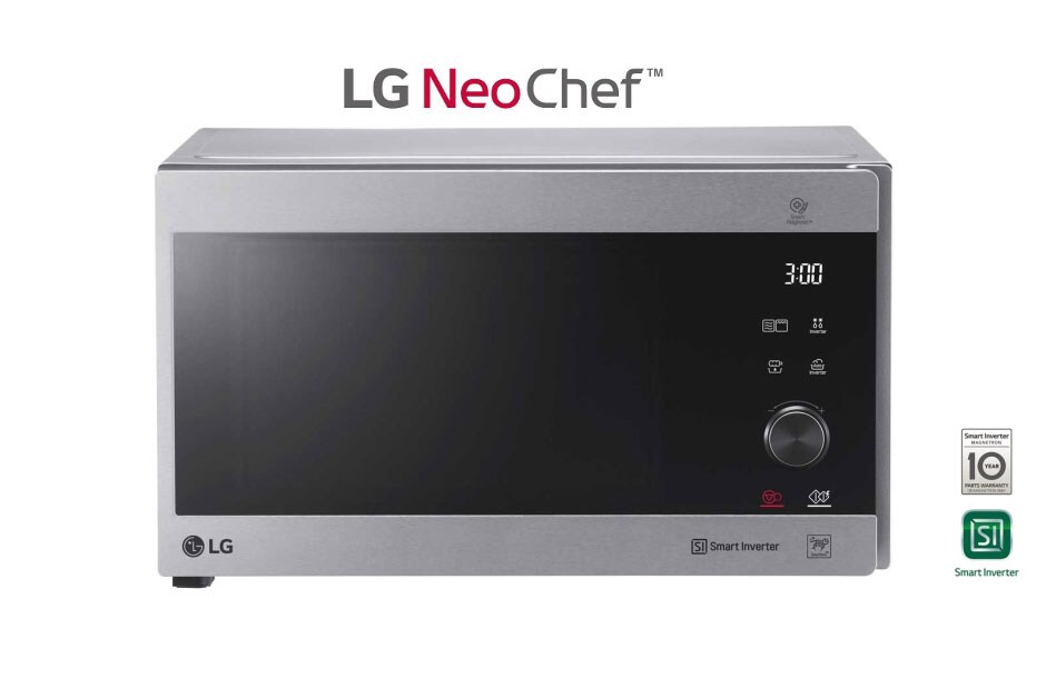 LG Mikrowelle mit Smart Inverter Technologie, Quarz Grill und 25 Liter Kapazität und I-Wave Technologie, MH6565CPS