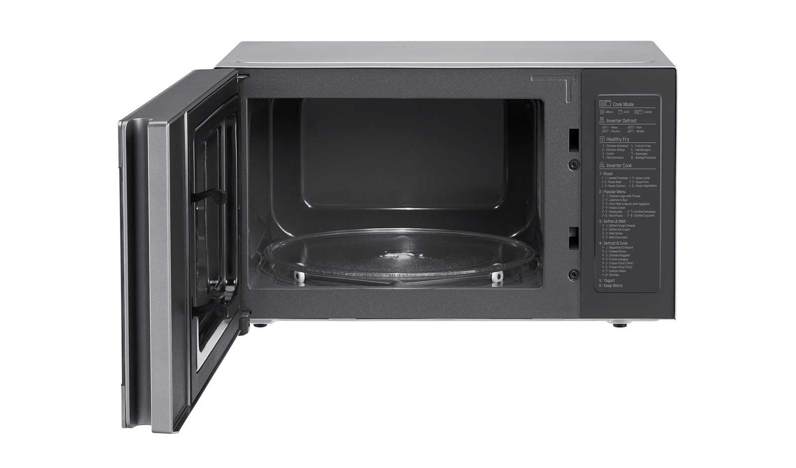LG Mikrowelle mit Smart Inverter Technologie, Quarz Grill und 25 Liter Kapazität und I-Wave Technologie, MH6565CPS