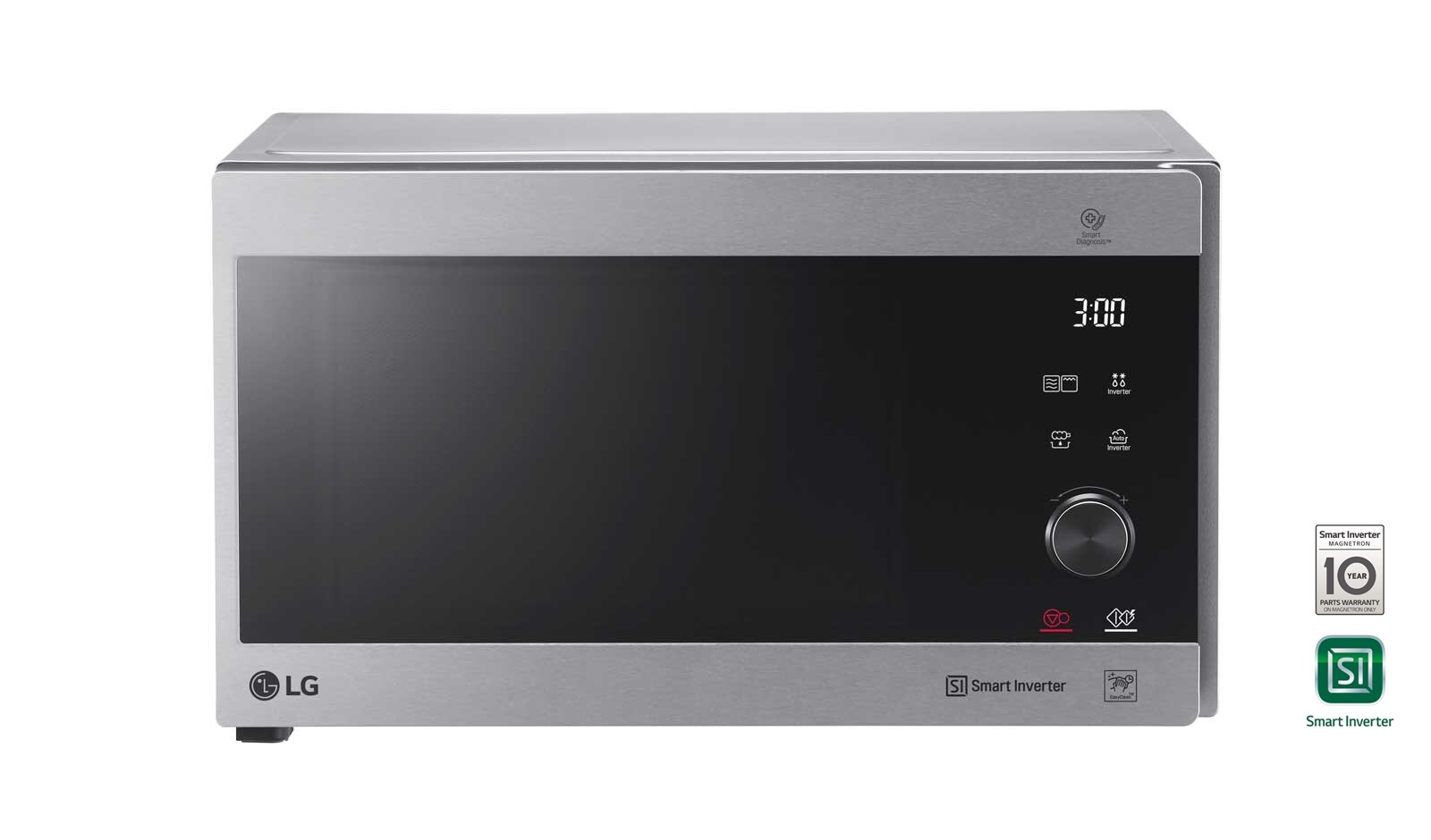 Vorderseite von Mikrowelle mit Smart Inverter Technologie, Quarz Grill und 25 Liter Kapazität und I-Wave Technologie MH6565CPS