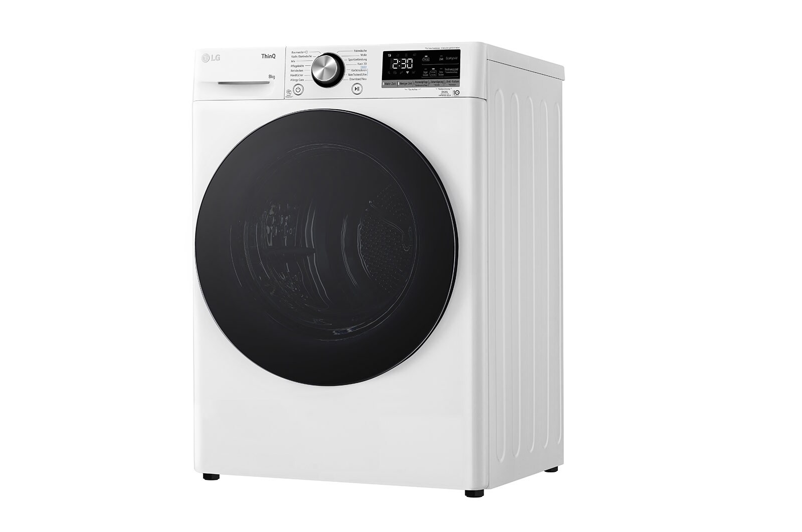 LG Trockner mit Dual Inverter Wärmepumpentechnologie & Sicherheitsglastür | Automatisch selbstreinigender Kondensator | 8 kg Fassungsvermögen | Wi-Fi-Funktion | EEK A+++ | RT80V9W, RT80V9W