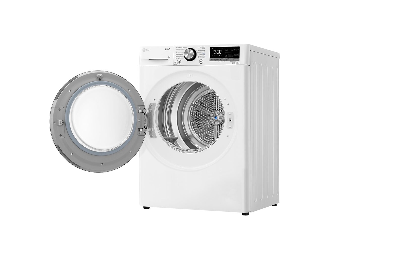 LG Trockner mit Dual Inverter Wärmepumpentechnologie & Sicherheitsglastür | Automatisch selbstreinigender Kondensator | 8 kg Fassungsvermögen | Wi-Fi-Funktion | EEK A+++ | RT80V9W, RT80V9W
