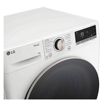 LG Waschmaschine Weiss (A-10%*, 9 kg, 1.360 U./Min.) mit AI DD® & TurboWash®360° | F4WR709G, F4WR709G