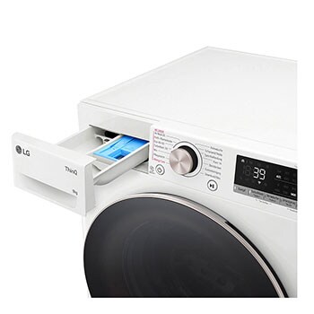 LG Waschmaschine Weiss (A-10%*, 9 kg, 1.360 U./Min.) mit AI DD® & TurboWash®360° | F4WR709G, F4WR709G