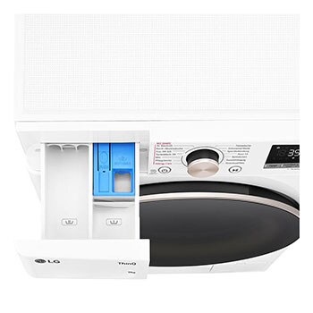 LG Waschmaschine Weiss (A-10%*, 9 kg, 1.360 U./Min.) mit AI DD® & TurboWash®360° | F4WR709G, F4WR709G