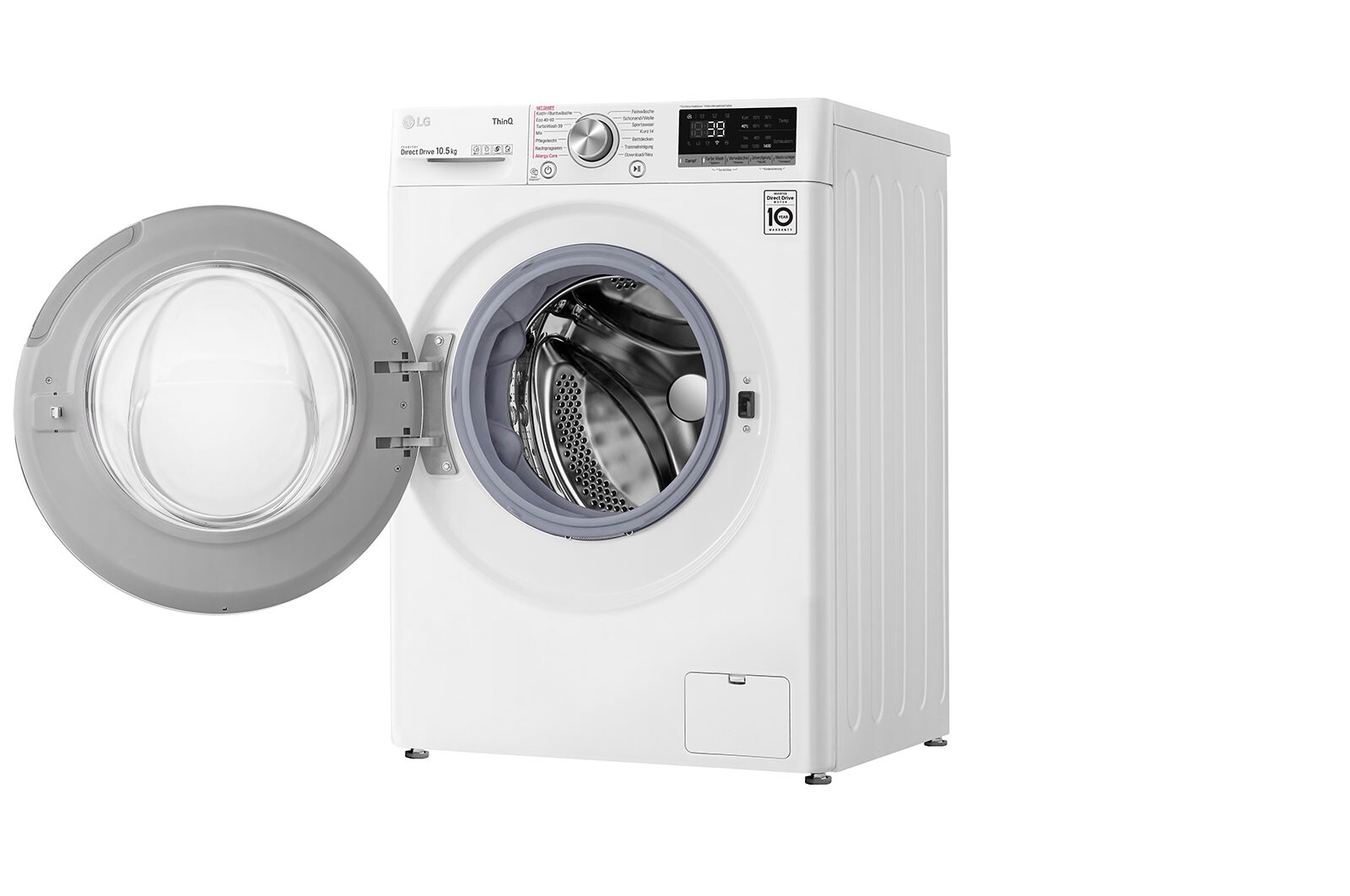 LG Waschmaschine mit AI DD® | 10,5 kg | Energieeffizienzklasse A | 1.400 U./Min. | Steam | TurboWash® 360° | Wi-Fi-Funktion, F4WV710P1E