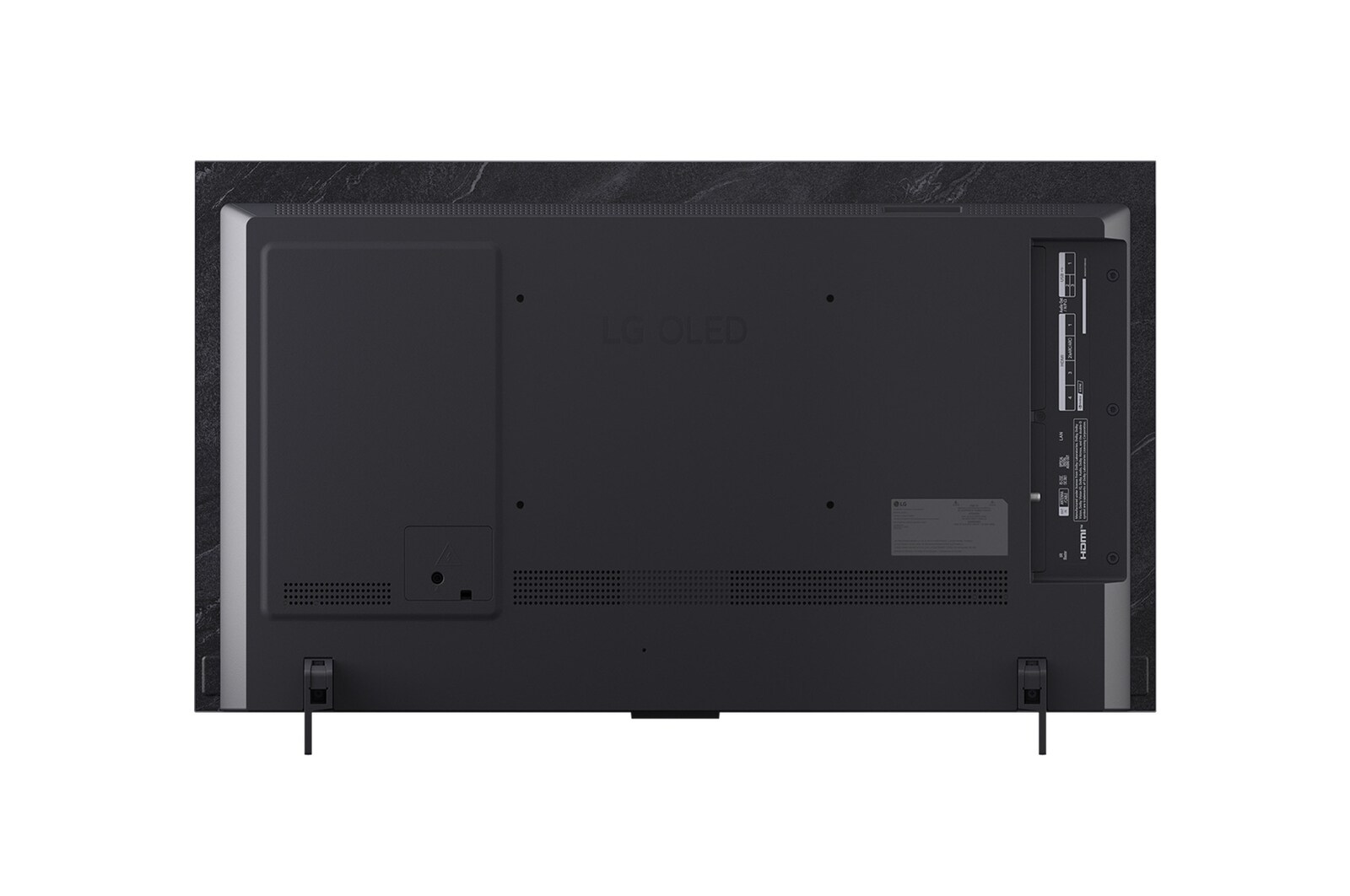 Vue arrière de la Smart TV LG OLED evo AI C5 4K.