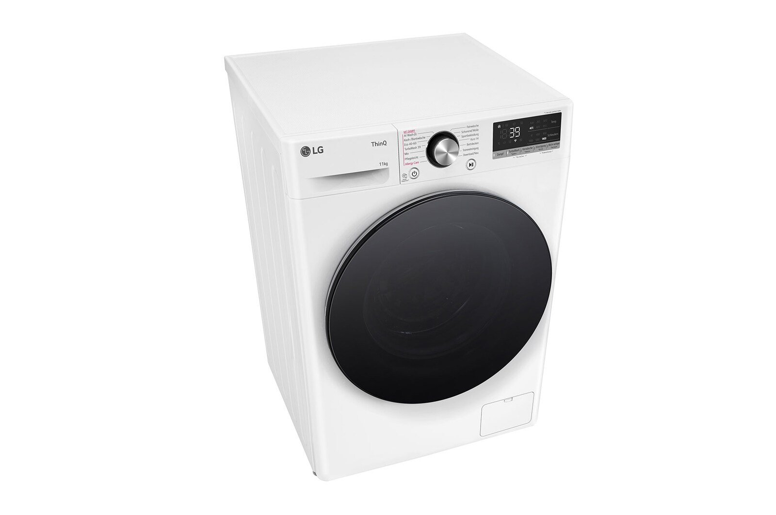 LG Lave-linge d'une capacité de 11 kg | EEK A | 1.400 tr/min. | Blanc avec anneau hublot noir | F4WR701Y, F4WR701Y