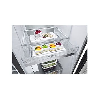 LG Réfrigérateur Américain | InstaView Door-in-Door™ | 628 L | Silencieux 35 dB, GSXE90EVDD