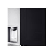 LG Side-by-Side avec InstaView Door-in-Door® | Boules de glace Craft | Distributeur de glace, glace pilée et eau | Capacité de 635 litres | Classe d'efficacité énergétique E | Raccordement fixe à l'eau | Brushed Steel | GSXV90BSDE, GSXV90BSDE