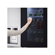 LG Side-by-Side avec InstaView Door-in-Door® | Boules de glace Craft | Distributeur de glace, glace pilée et eau | Capacité de 635 litres | Classe d'efficacité énergétique E | Raccordement fixe à l'eau | Brushed Steel | GSXV90BSDE, GSXV90BSDE