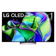 Vue avant du LG OLED avec l’emblème 10 Years World No.1 OLED affiché à l’écran.