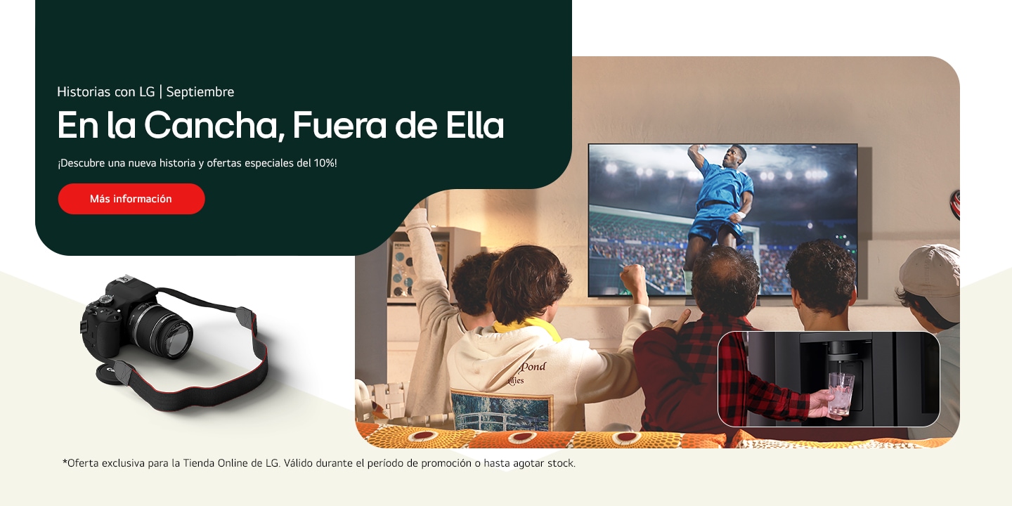 Imagen de una persona con electrodomésticos LG