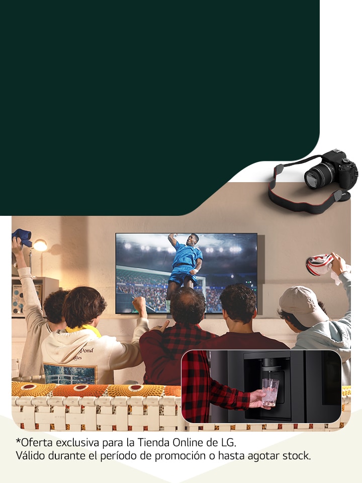 Imagen de una persona con electrodomésticos LG