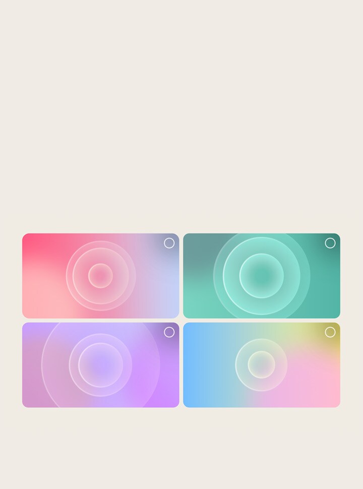 Pantalla de un usuario que atraviesa el proceso de personalización de AI Sound Wizard. Se seleccionan una serie de iconos de clips de sonido. Se muestran un cantante de jazz y un saxofonista, y las ondas sonoras que representan el sonido personalizado se animan en la imagen.