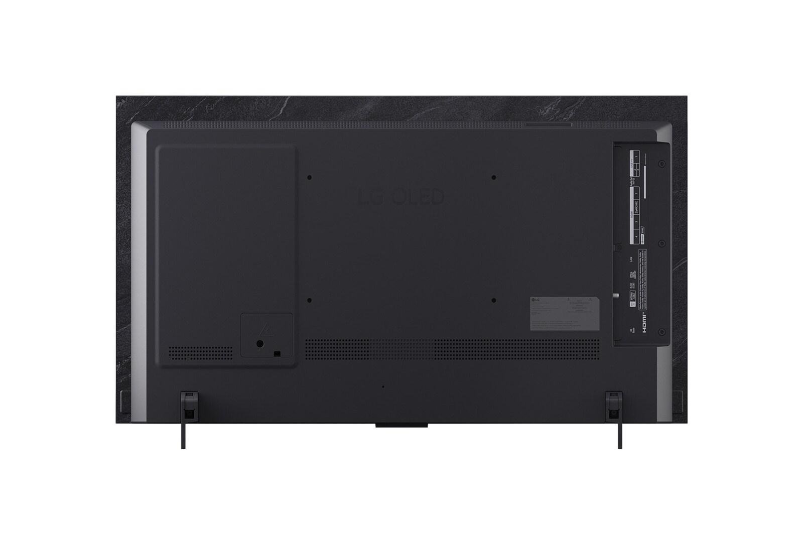 Vista trasera de la Smart TV LG OLED evo AI C5 4K.