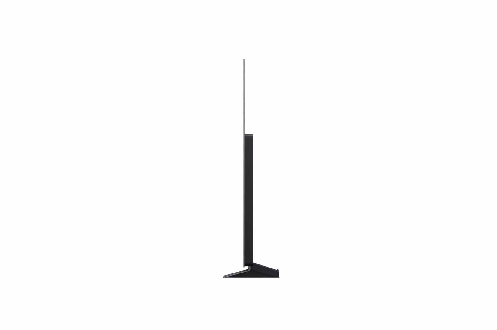 Vista lateral de la Smart TV LG OLED evo AI C5 4K.