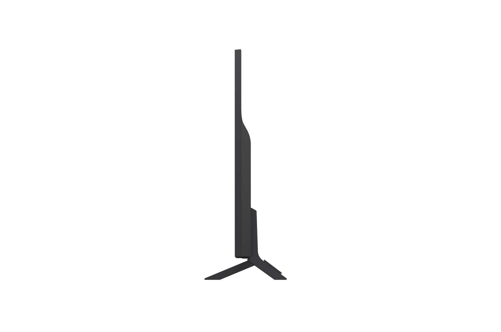 Vista lateral izquierda del televisor LG QNED82 TV