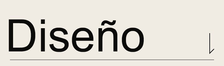 Lleva el texto «Diseño».