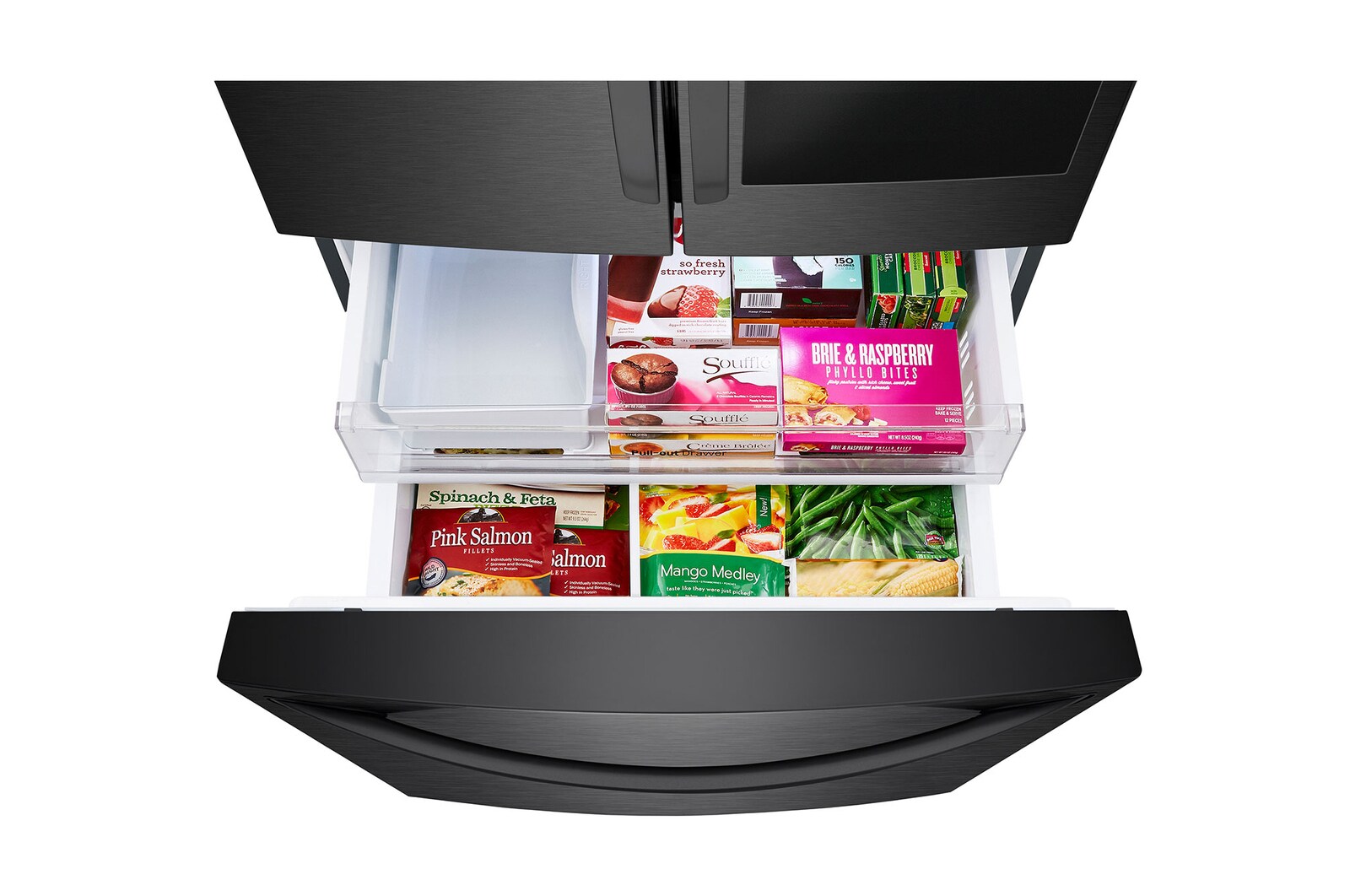 Freezer Interior Filled view
