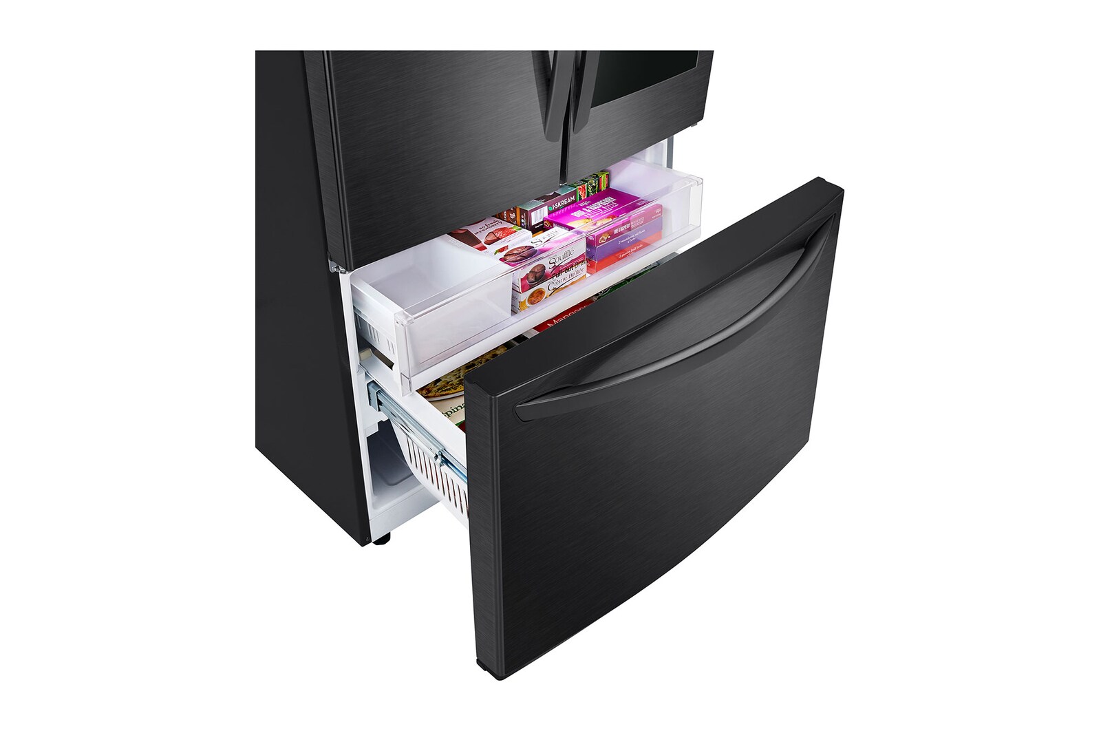 Freezer Drawer Angle Filled view