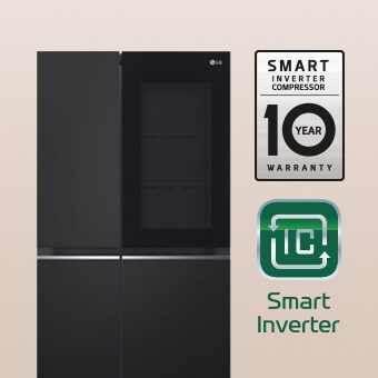 Refrigerador LG side by side con registro inversor inteligente.