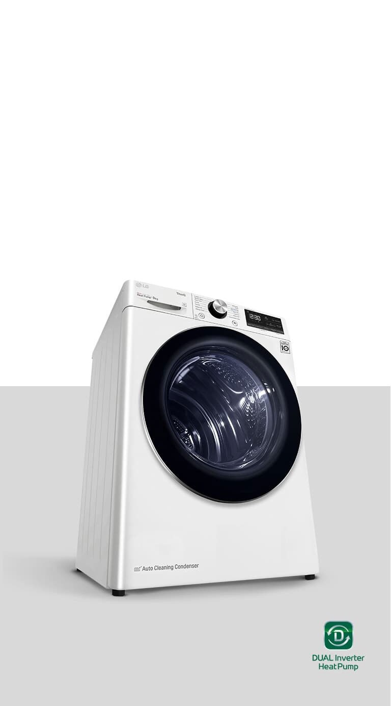 DUAL Inverter Heat Pump™ Imagen de secadora con logo