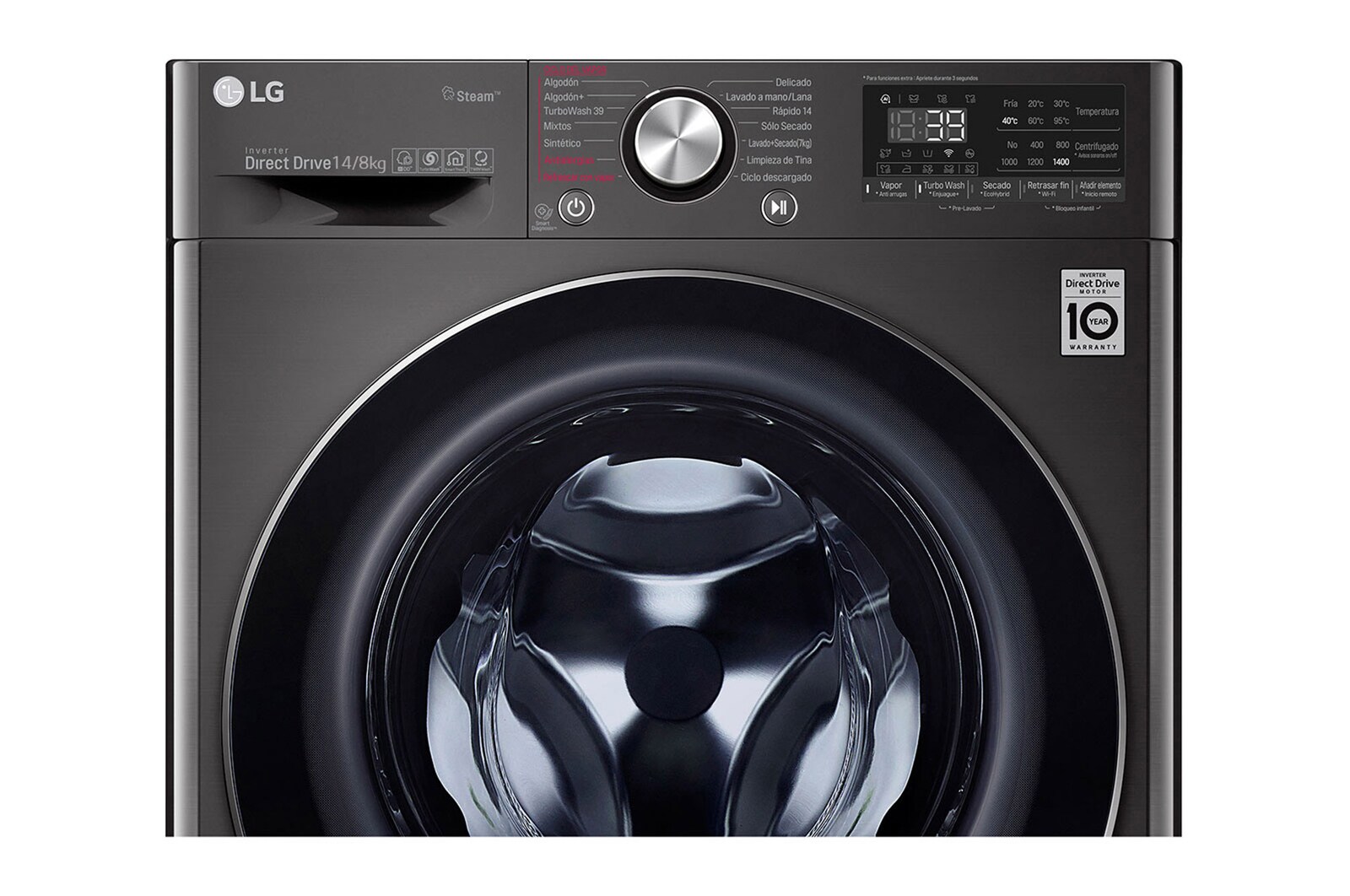 LG Lavadora Secadora de 14 Kg /8 Kg con AIDD™ y Tecnología Steam+, WD14BVC2S6C