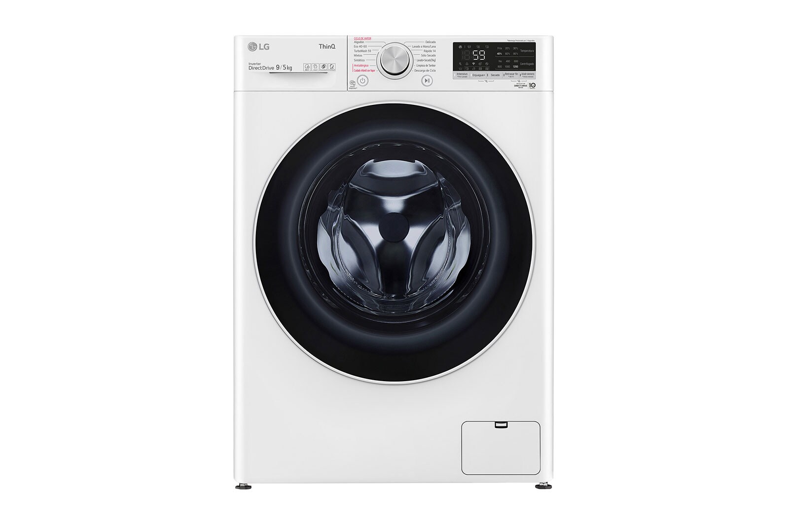 Vista frontal de Lavadora Secadora de 9Kg/5Kg con AIDD™ WD9WVC4S6