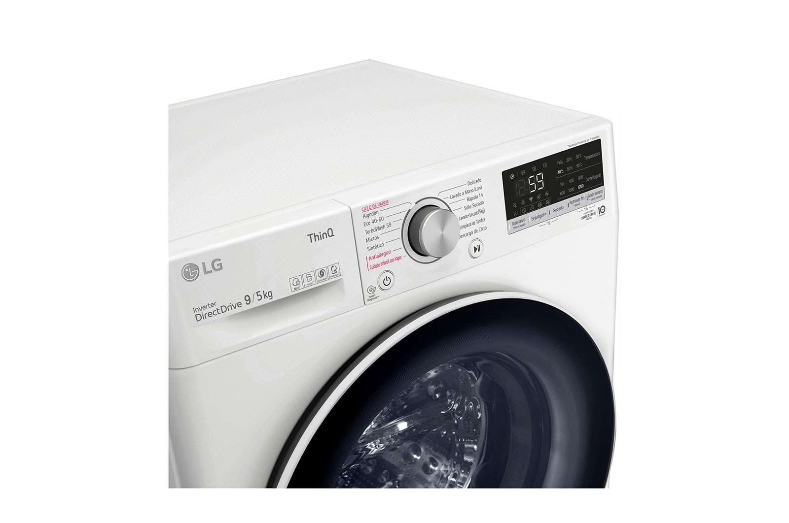 LG Lavadora Secadora de 9Kg/5Kg con AIDD™, WD9WVC4S6