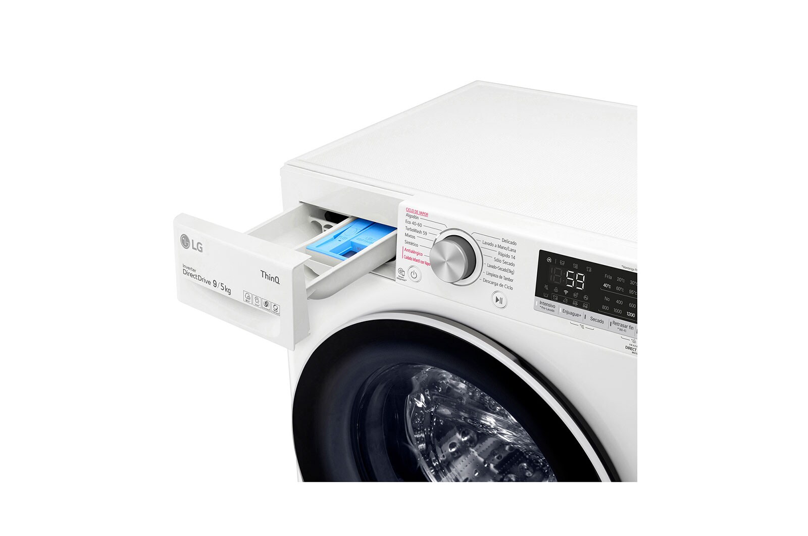 LG Lavadora Secadora de 9Kg/5Kg con AIDD™, WD9WVC4S6