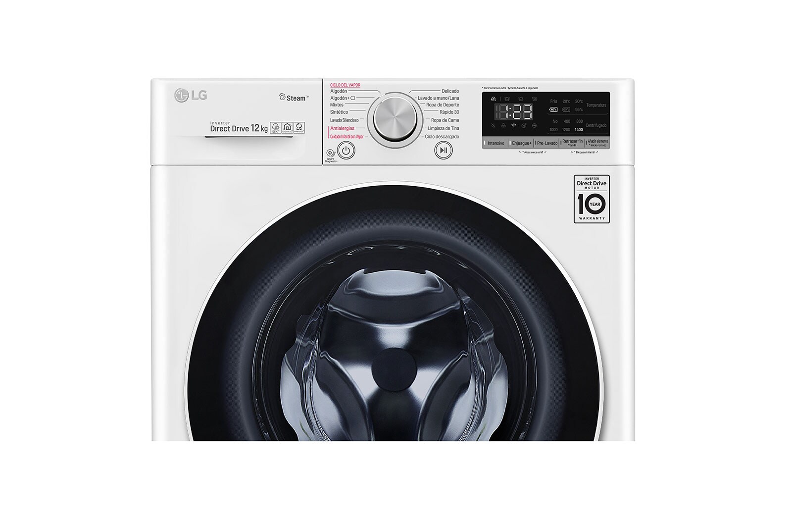 LG Lavadora 12Kg con ThinQ y AIDD™, WM12WVC4S6