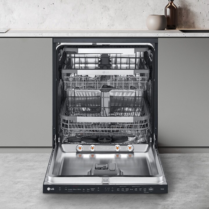 Cómo ajustar las rejillas del lavavajillas de libre instalación lg a distintos tipos de vajilla.