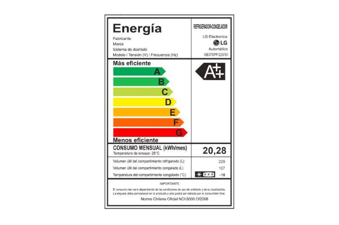 LG Refrigerador Bottom Freezer de 336 L con ThinQ™, GB37SPP