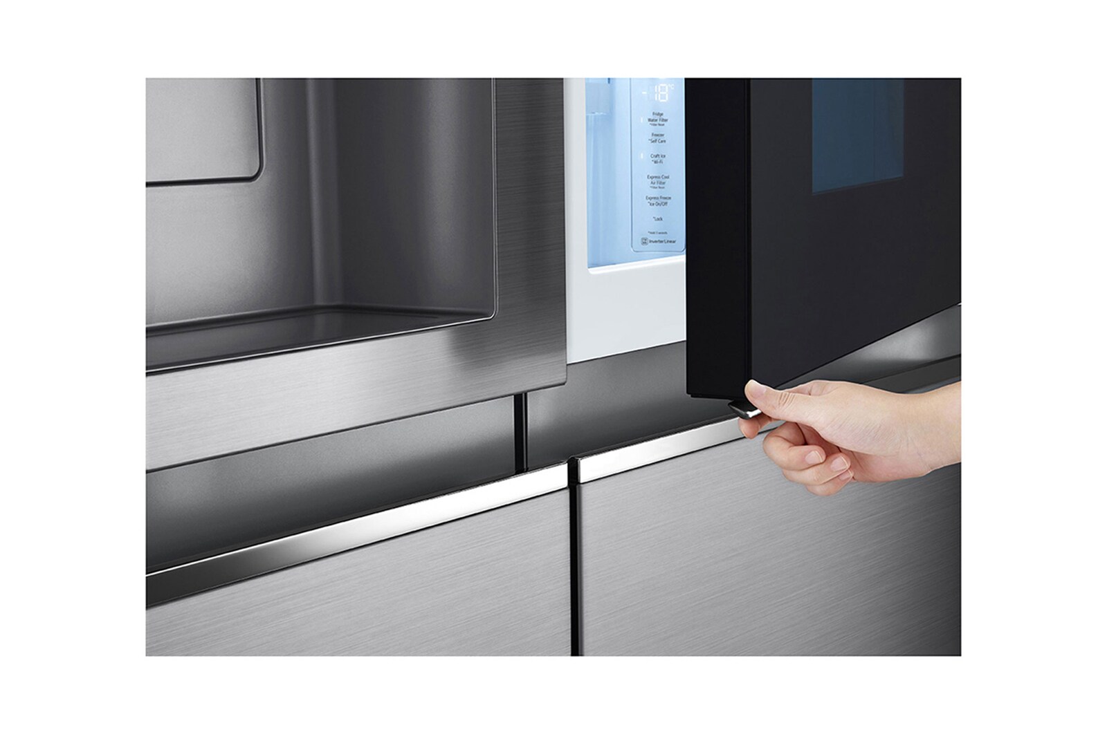 LG Refrigerador Side by Side de 598 L con InstaView™ Craft Ice™ - Plata, LS66SXNC