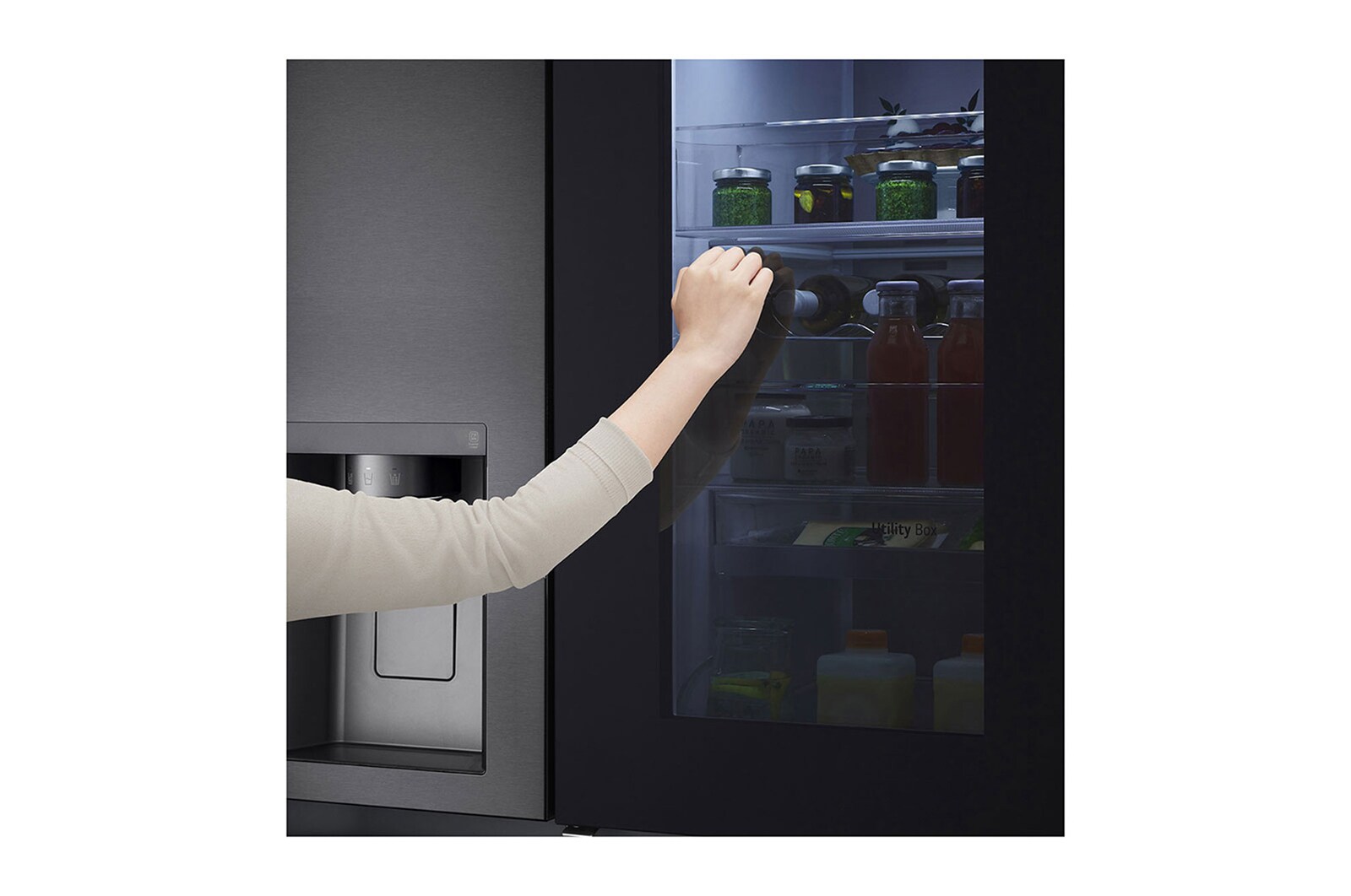 LG Refrigerador Side by Side de 598 L con InstaView™ Craft Ice™ - Negro, LS66SXTC