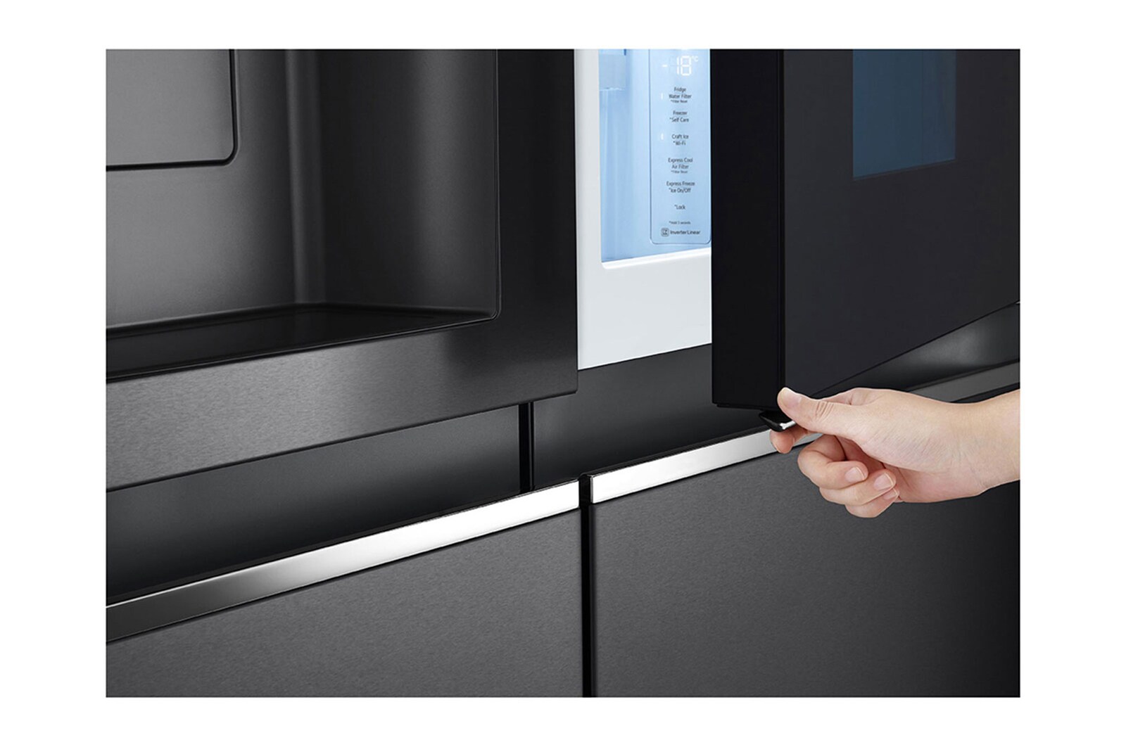 LG Refrigerador Side by Side de 598 L con InstaView™ Craft Ice™ - Negro, LS66SXTC