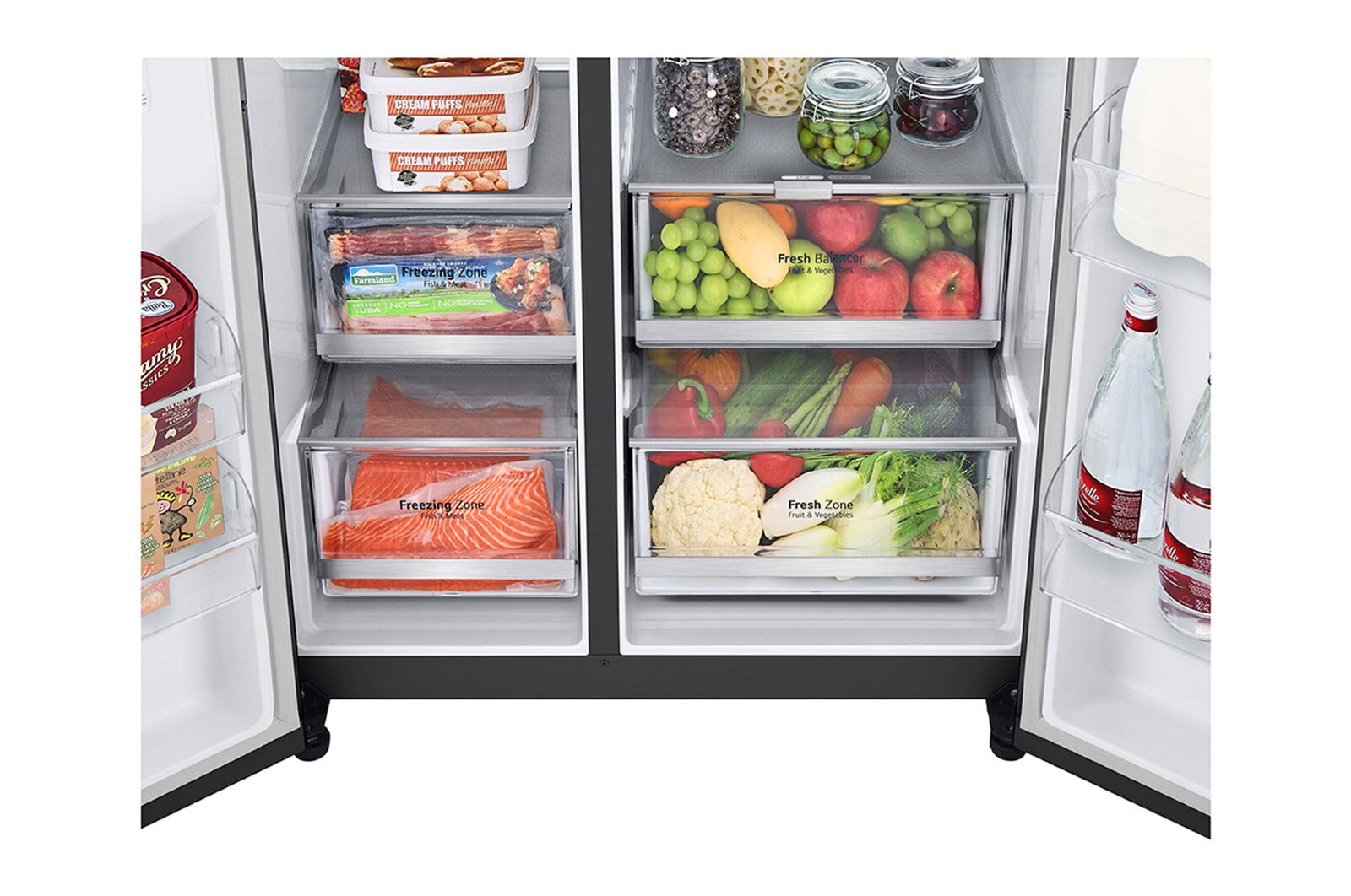 LG Refrigerador Side by Side de 598 L con InstaView™ Craft Ice™ - Negro, LS66SXTC