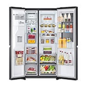 LG Refrigerador Side by Side de 598 L con InstaView™ Craft Ice™ - Negro, LS66SXTC