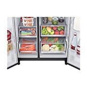 LG Refrigerador Side by Side de 598 L con InstaView™ Craft Ice™ - Negro, LS66SXTC