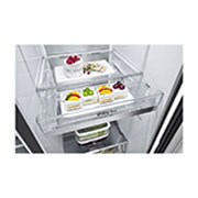 LG Refrigerador Side by Side de 598 L con InstaView™ Craft Ice™ - Negro, LS66SXTC