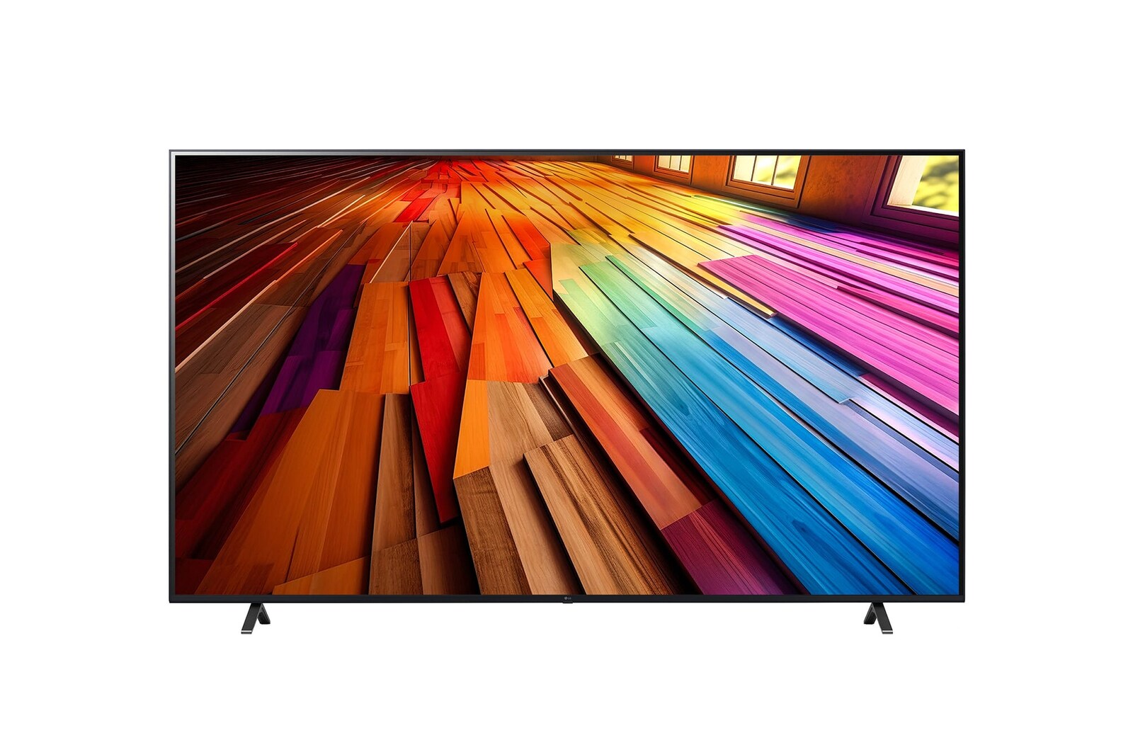 Vista frontal del TV LG UHD, UT80
