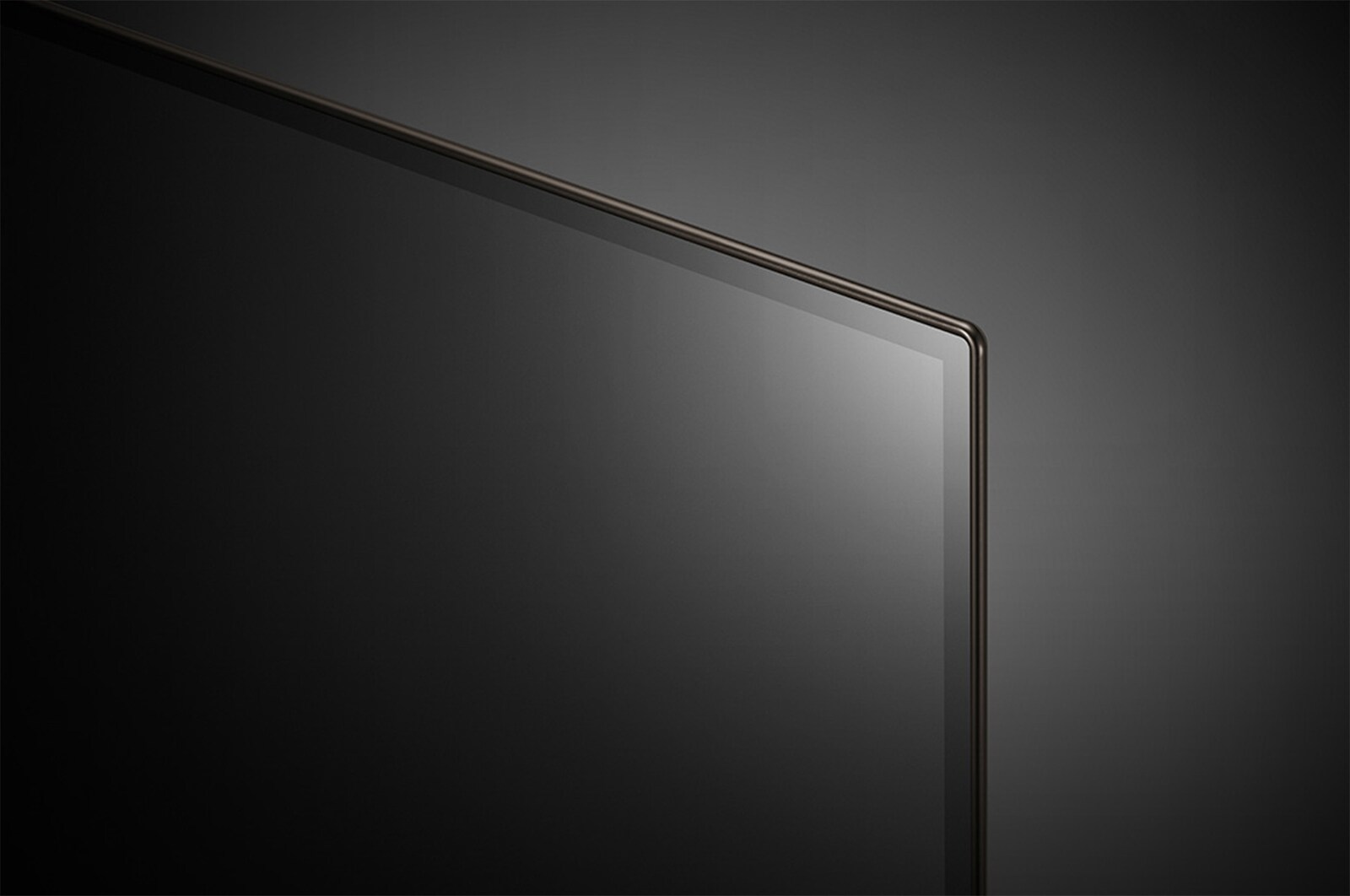 Imagen en primer plano del televisor LG OLED, OLED B4 que muestra el borde superior