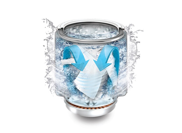 Muestra fuertes corrientes de agua para una limpieza a fondo.